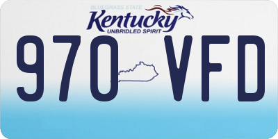 KY license plate 970VFD
