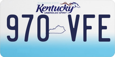 KY license plate 970VFE
