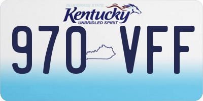 KY license plate 970VFF
