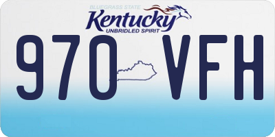 KY license plate 970VFH