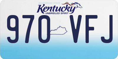KY license plate 970VFJ