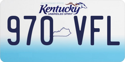 KY license plate 970VFL