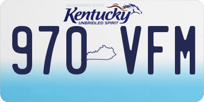 KY license plate 970VFM