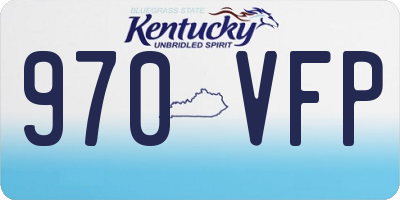 KY license plate 970VFP