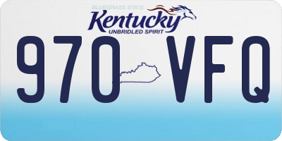 KY license plate 970VFQ