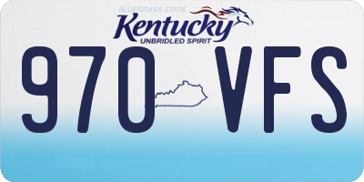 KY license plate 970VFS