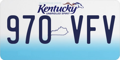 KY license plate 970VFV