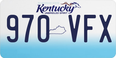 KY license plate 970VFX
