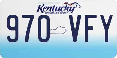 KY license plate 970VFY