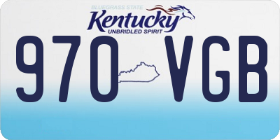 KY license plate 970VGB