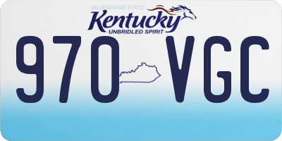 KY license plate 970VGC