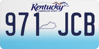 KY license plate 971JCB