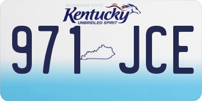 KY license plate 971JCE