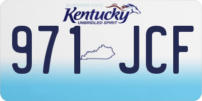 KY license plate 971JCF