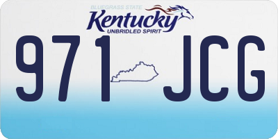 KY license plate 971JCG