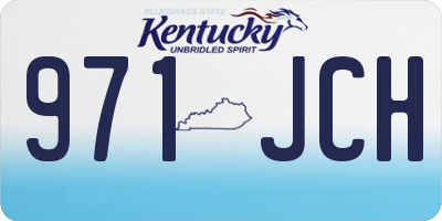 KY license plate 971JCH