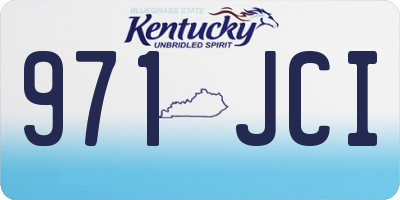 KY license plate 971JCI