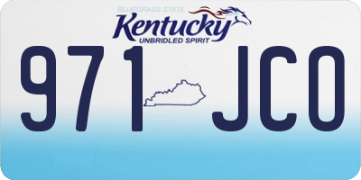 KY license plate 971JCO