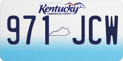 KY license plate 971JCW