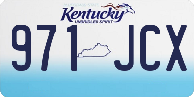 KY license plate 971JCX