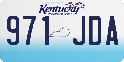 KY license plate 971JDA