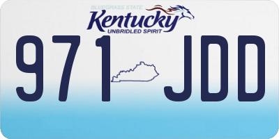 KY license plate 971JDD
