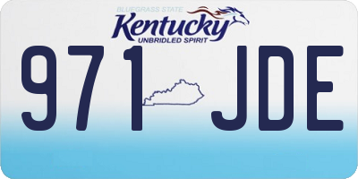 KY license plate 971JDE
