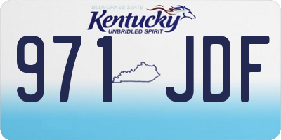 KY license plate 971JDF