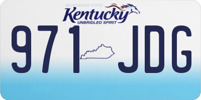 KY license plate 971JDG