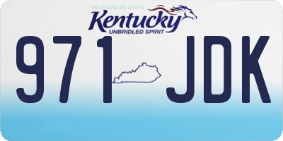 KY license plate 971JDK