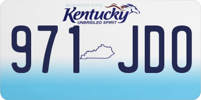 KY license plate 971JDO