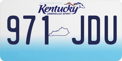 KY license plate 971JDU