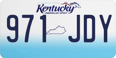 KY license plate 971JDY