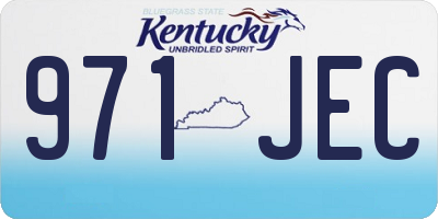 KY license plate 971JEC