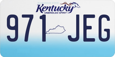 KY license plate 971JEG