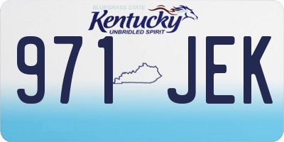 KY license plate 971JEK