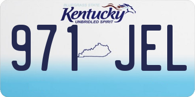 KY license plate 971JEL