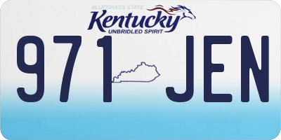 KY license plate 971JEN