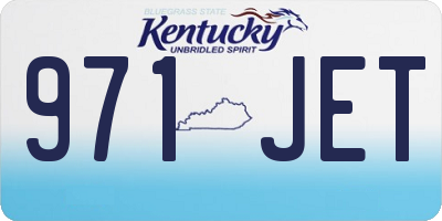 KY license plate 971JET