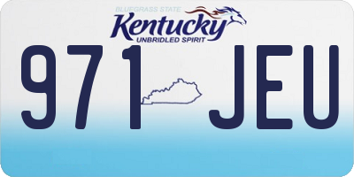 KY license plate 971JEU