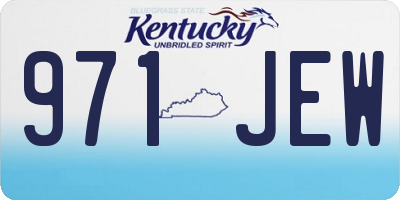 KY license plate 971JEW
