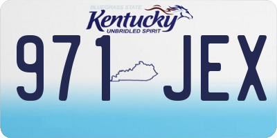 KY license plate 971JEX