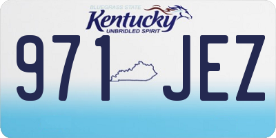 KY license plate 971JEZ