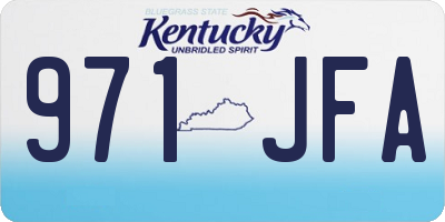 KY license plate 971JFA