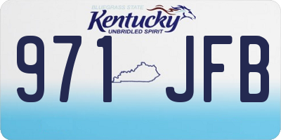 KY license plate 971JFB