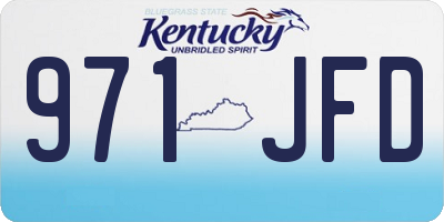 KY license plate 971JFD