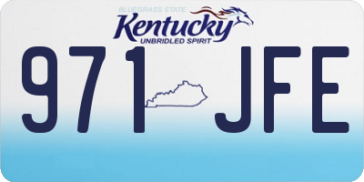 KY license plate 971JFE
