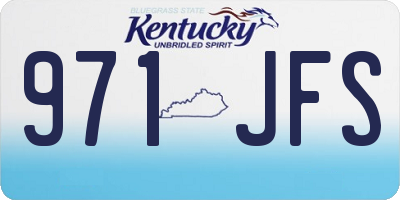 KY license plate 971JFS