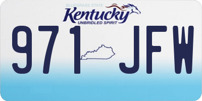 KY license plate 971JFW