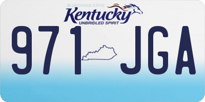 KY license plate 971JGA